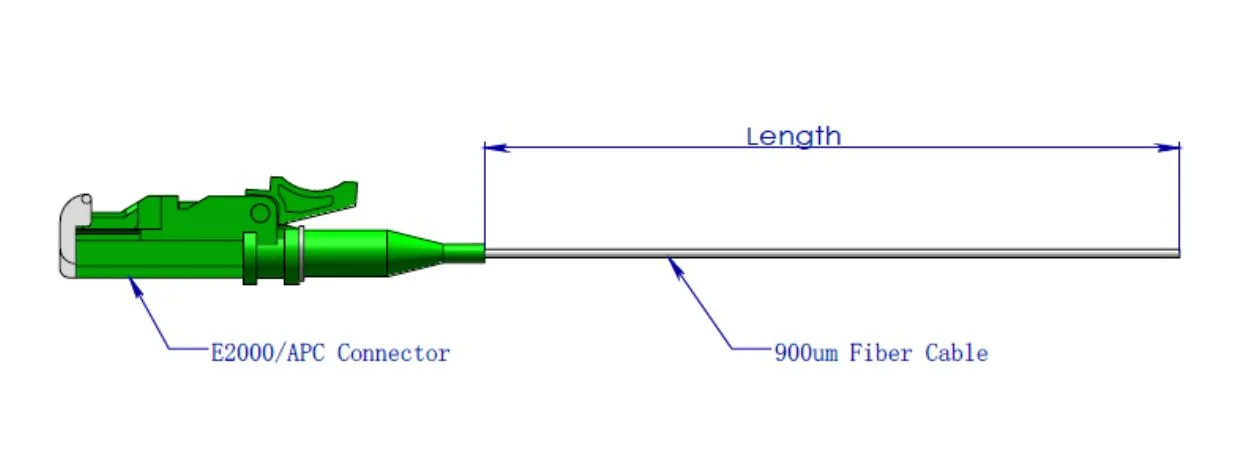 E2000/APC Optical Fiber Pigtail