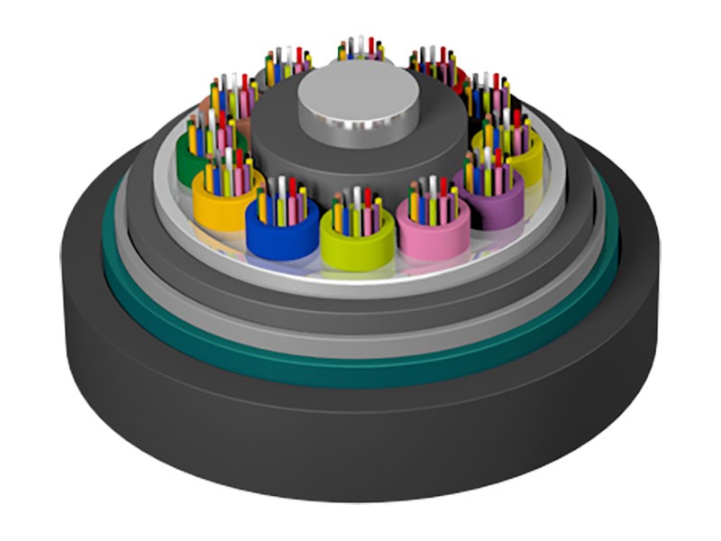 Волоконно-оптичний кабель GYTZA53 з багатожильною армованою серцевиною з вільною трубою, броньованим, вогнезахисним
